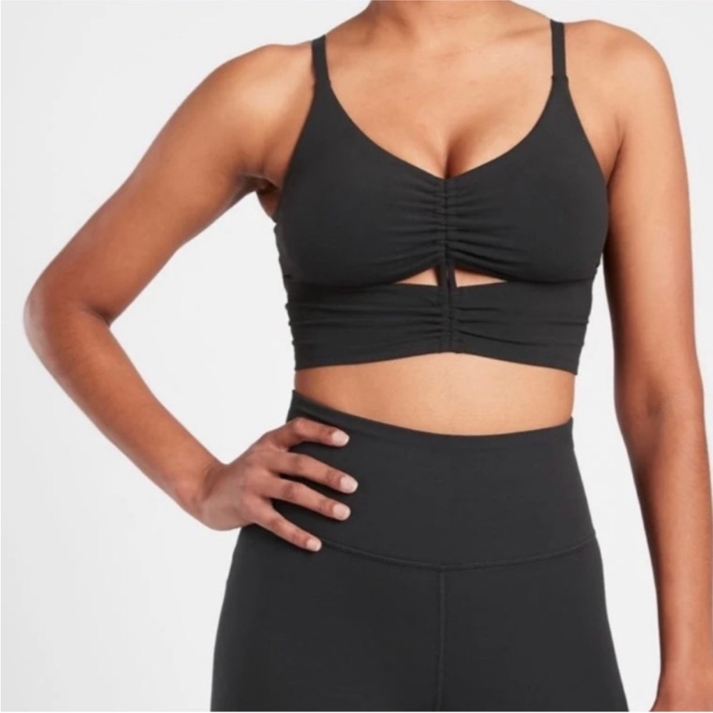 Athleta Black Cinch Longline  Bra